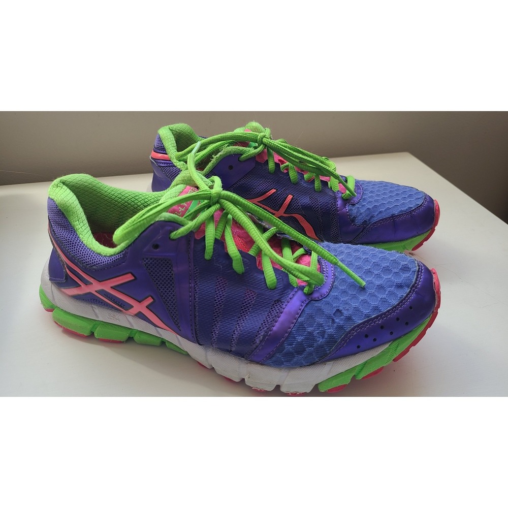 Asics Gel-Lyte33 2 Womens Running Shoes Purple Neon Green Pink T367N Size 8
